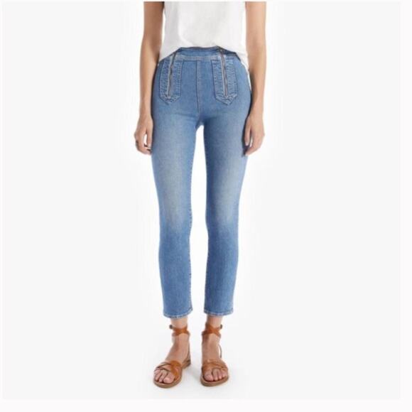 Mother the Double Zip Dazzler Ankle Jeans Were All in this Together Wash 25 - Picture 1 of 11